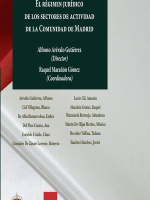 cover image of El régimen jurídico de los sectores de actividad de la Comunidad de Madrid
